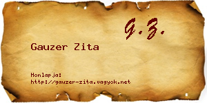 Gauzer Zita névjegykártya